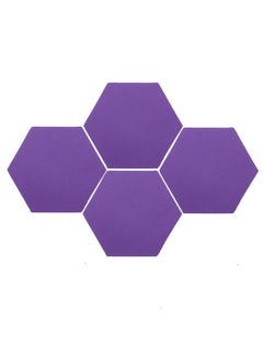 ABV Traders ABV Traders Hexagonal Collage Display Board Photo Frames Pin up Soft TileWall Hanging for Offices and Home Purple Pack of 4  - Image 2