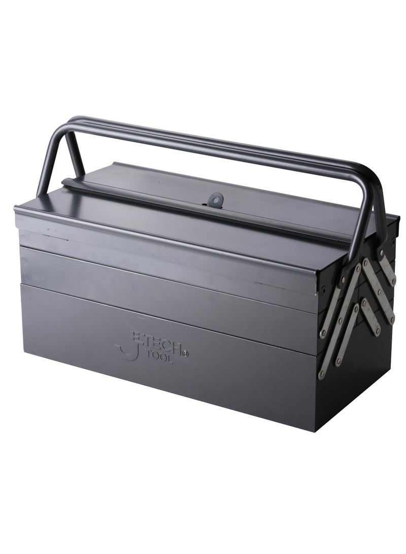 jetechtool Jetech 18-Inch Cantilever Metal Tool Box, Portable 18" Cantilever Steel Tool Box with 5 Compartments, Dark Grey - TB-18 - Image 1