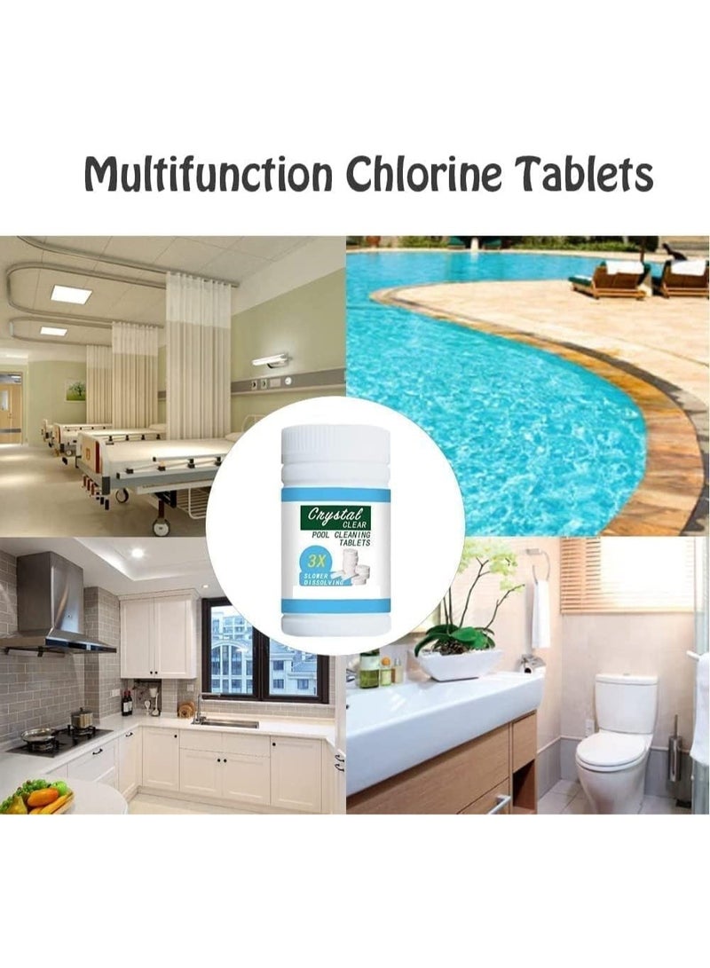 1 Bottle Chlorine Tablets for Swimming Pool,Chlorine Tablets,Chlorine Tablets for Hot Tub,Hot Tub Chlorine Tablets, Pool Cleaning Tablets,swimming pool,Hot tub,Clarifier for water (100g) - Image 4