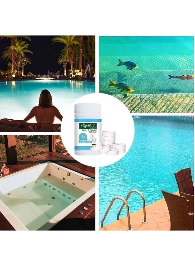 1 Bottle Chlorine Tablets for Swimming Pool,Chlorine Tablets,Chlorine Tablets for Hot Tub,Hot Tub Chlorine Tablets, Pool Cleaning Tablets,swimming pool,Hot tub,Clarifier for water (100g) - Image 5