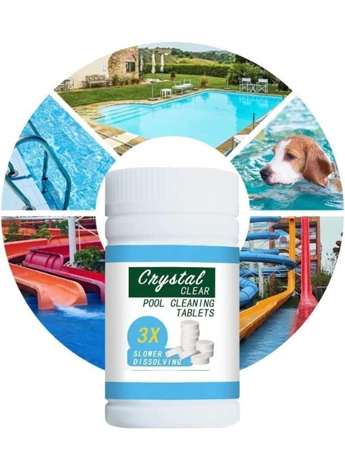 1 Bottle Chlorine Tablets for Swimming Pool,Chlorine Tablets,Chlorine Tablets for Hot Tub,Hot Tub Chlorine Tablets, Pool Cleaning Tablets,swimming pool,Hot tub,Clarifier for water (100g) - Image 2