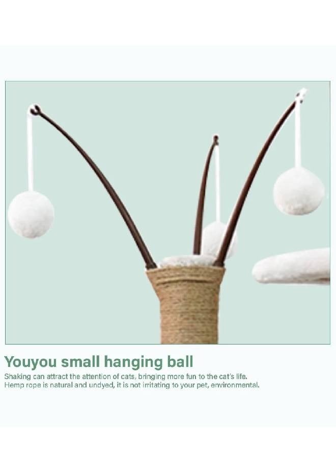 إن كي أكس برج شجرة قطط طويل متعدد المستويات مع مجاثم وأسرّة وألعاب - ارتفاع 133 سم - Image 5