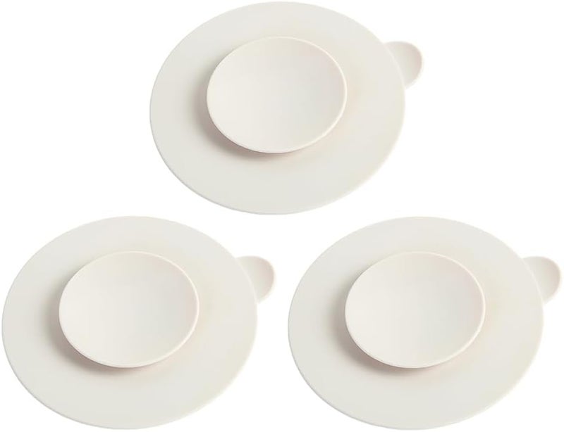 VICASKY Suction Plates Double Sided Suction Cups Suction Plate Suction Cup Plates Silicone Utensil Rest 3pcs Silicone Suction Plate Double Sided Suction Cups Silicone Utensil Rest Sucker Pads - Image 1