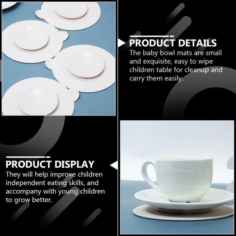 VICASKY Suction Plates Double Sided Suction Cups Suction Plate Suction Cup Plates Silicone Utensil Rest 3pcs Silicone Suction Plate Double Sided Suction Cups Silicone Utensil Rest Sucker Pads - Image 5