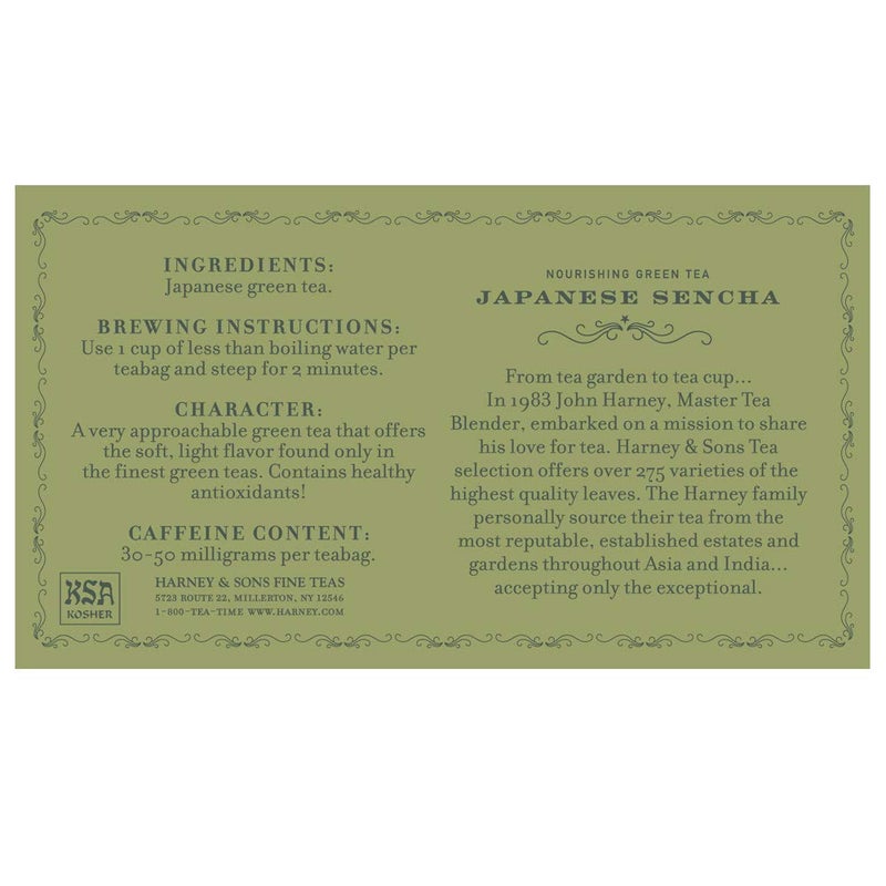 Harney & Sons Japanese Sencha Green Tea, 50 Tea Bags - Image 3