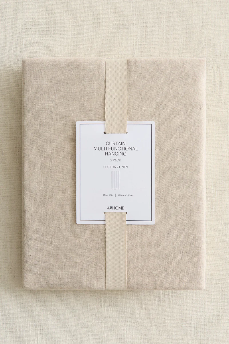 H&M 2-pack linen-blend curtain lengths