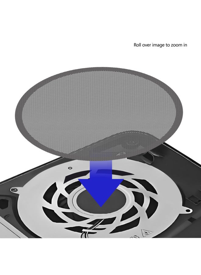 عام شبكة PS5 Pro Game Host مقاومة للغبار على شكل درع، شبكة PS5 رفيعة لتبديد الحرارة، شبكة مقاومة للغبار، مجموعة بسيطة مقاومة للغبار - لون المنتج: 1 * 4 أغطية هزازة مجانية - Image 4