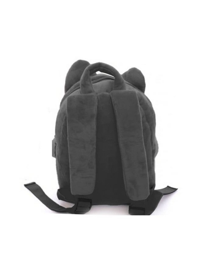 Frantic Kids Soft Cartoon Animal Travelling School Bag Soft Plush Standard Backpack Boys Girls Baby For 2 To 5 Years Baby/Boys/Girls Nursery, Preschool, Picnic(Greycatflap) Standard, 10 Liter - Image 3