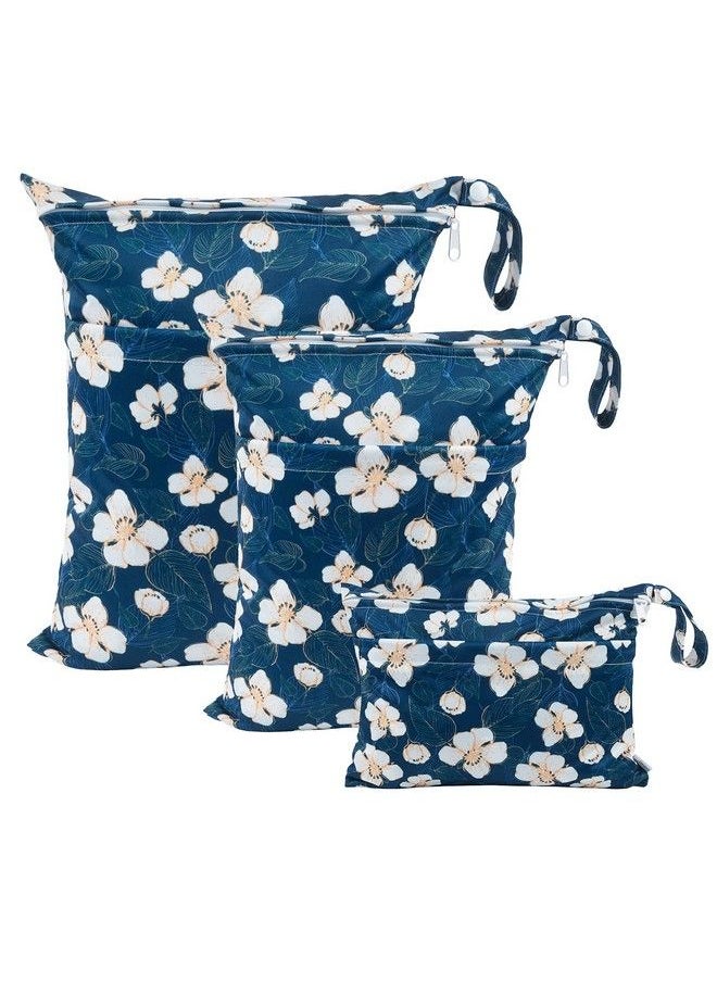 babygoal - Wet Dry Bags For Baby Cloth Diapers Washable Travel Bags Beach Pool Gym Bag For Swimsuits & Wet Clothes With Two Zippered Pockets 3 Pack(S M L) 3Sml02 - Image 1
