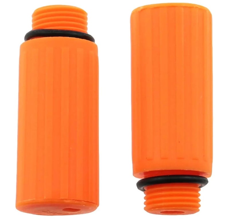 Orange Plastic Oil Plugs Diameter 15.5mm Male For Air Compressor 2 Pieces - Image 1