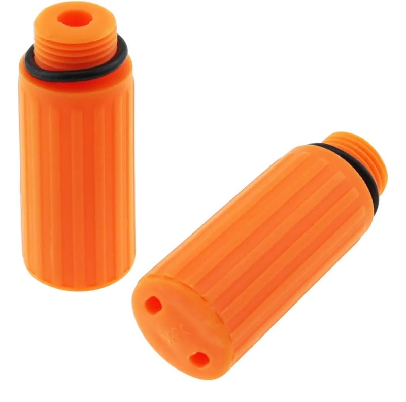 Orange Plastic Oil Plugs Diameter 15.5mm Male For Air Compressor 2 Pieces - Image 2