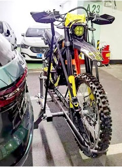 Bike Rack Bicycle Carrier Racks Hitch Mount Double Sturdy Rack for Cars Trucks and Minivans Bick Cargo Rack & an anti-slip coating on the wheel tracks and carries motorcycles or scooters up to 150kg. 2.1m