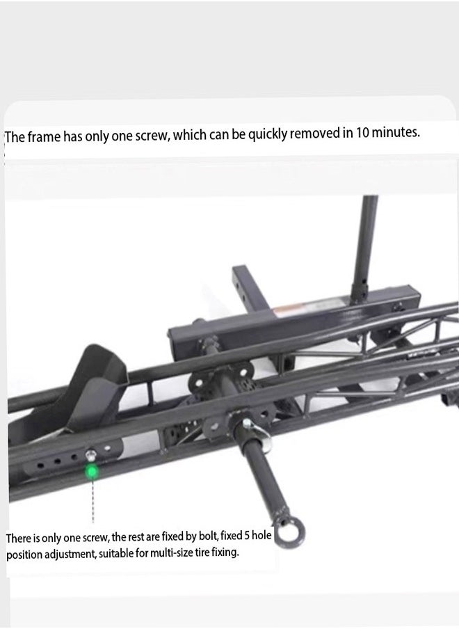 fashionhome - Bike Rack Bicycle Carrier Racks Hitch Mount Double Sturdy Rack for Cars Trucks and Minivans Bick Cargo Rack & an anti-slip coating on the wheel tracks and carries motorcycles or scooters up to 150kg. 2.1m - Image 1