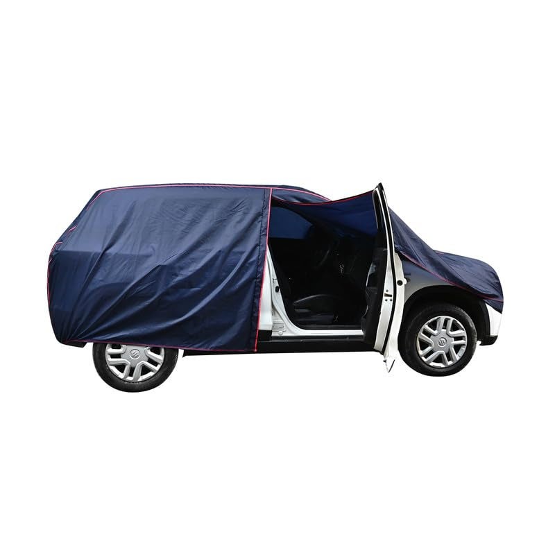 Able Parashuit Blue WR Series Car Body Cover with Mirror Pockets and Driver Door Zipper Compatible for Hyundai Grand I-10 (2013 to 2018 Model) - Image 3