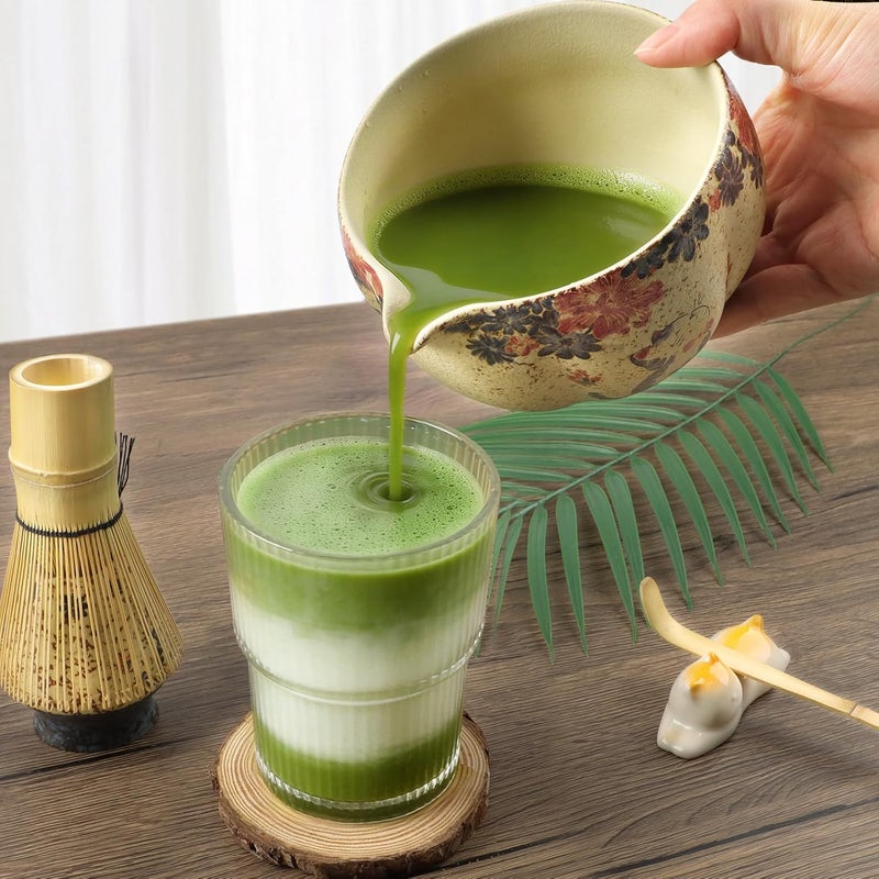 TOPSKY 8pcs Matcha tea set Japanese, Matcha Whisk Set, Matcha Bowl and Bamboo Whisk set, Tea Ceremony Set for Matcha Making,Gift for Matcha Lovers (Kitten style) - Image 3