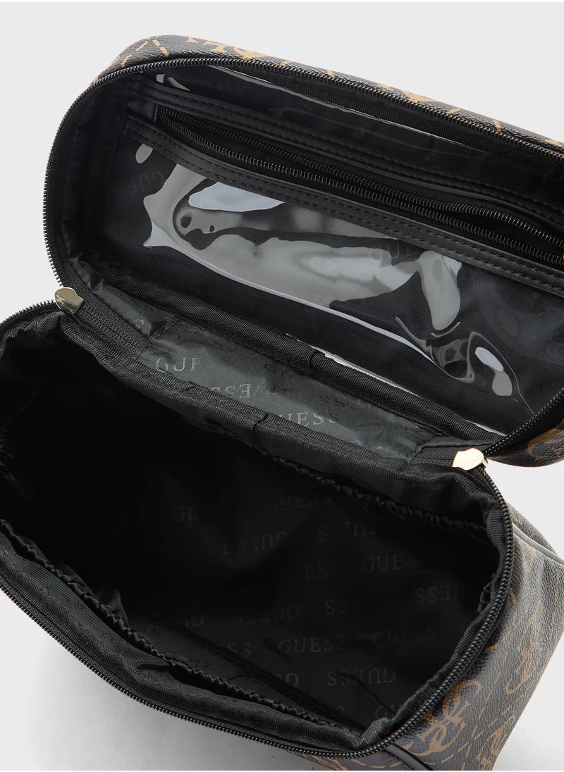 GUESS Berta Toiletry Trainch Case Bag
