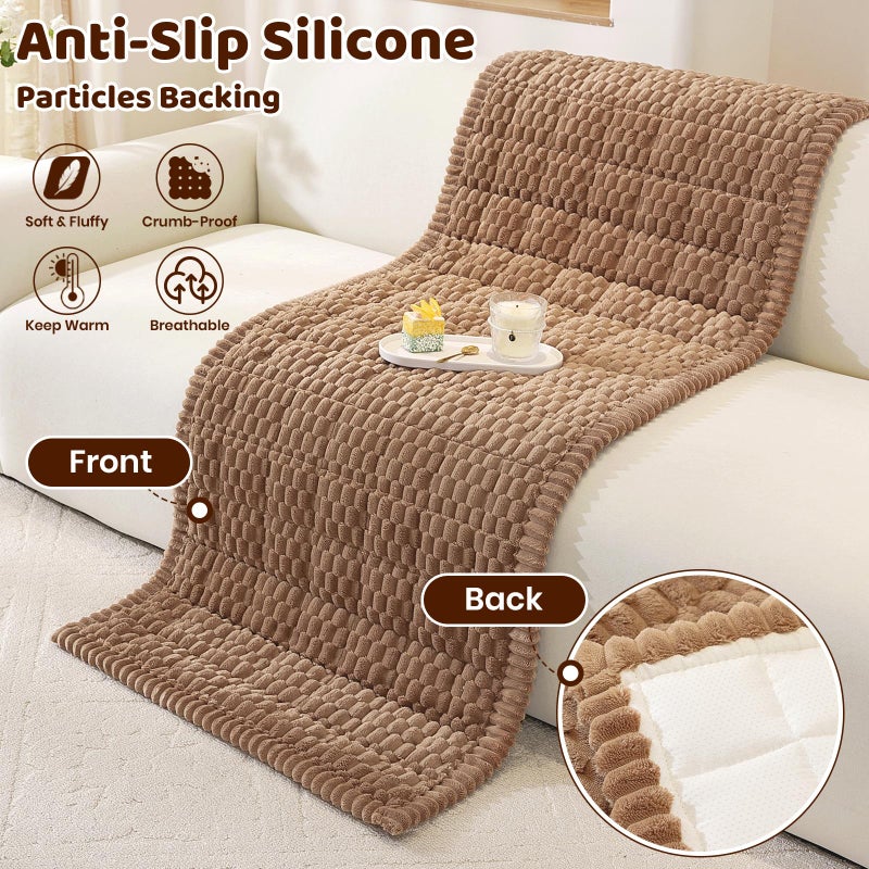 Royhom Couch Cover for Dogs Washable, Soft Thick Pet Couch Covers for Sofa, Pawcart Couch Protector Pet Friendly, Furniture Covers Dog Mat for Couches and Sofas (Brown, 27.6 x 47.2 Inch) - Image 5