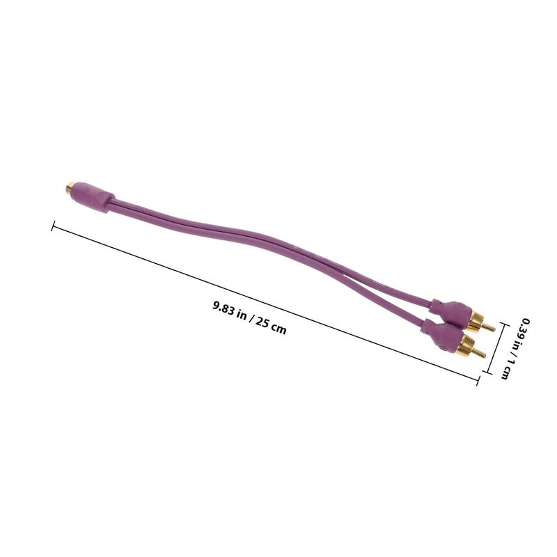 كابل مقسم لمكبر الصوت الرئيسي في السيارة (Car Audio Bass Amplifier Cable Splitter)، يحتوي على منفذ أنثوي واحد ومنافذ ذكورية اثنين، لأسلاك مكبرات الصوت الستيريو، لاستخدامه كملحق في تركيب مكبرات الصوت في السيارات. - Image 2