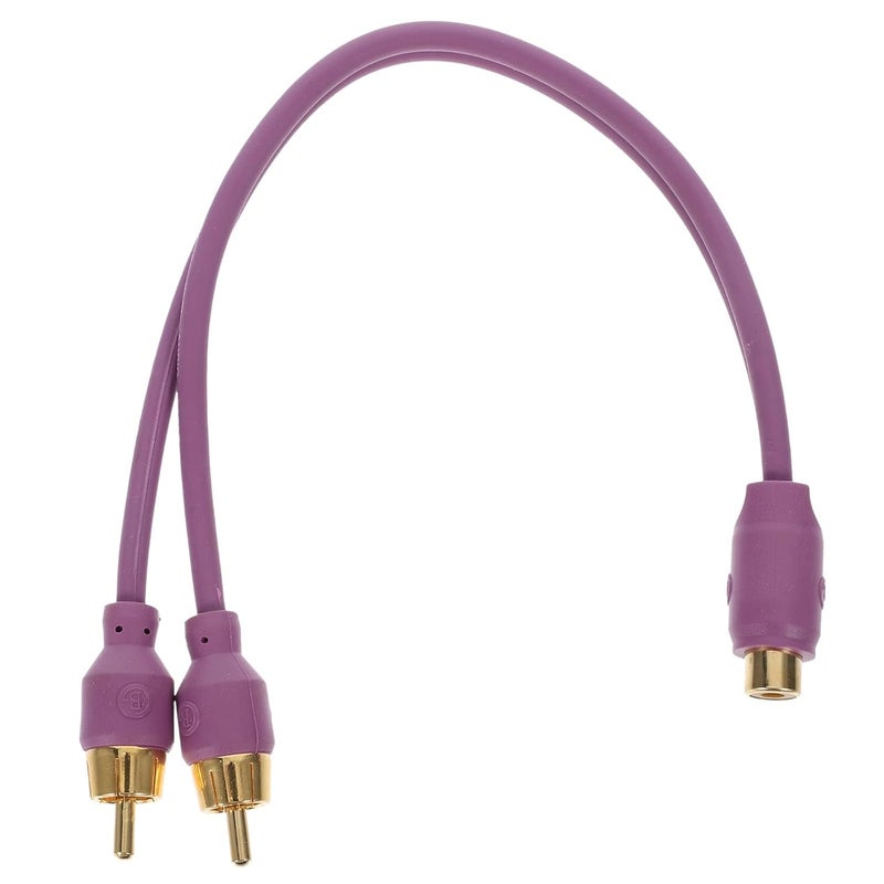 كابل مقسم لمكبر الصوت الرئيسي في السيارة (Car Audio Bass Amplifier Cable Splitter)، يحتوي على منفذ أنثوي واحد ومنافذ ذكورية اثنين، لأسلاك مكبرات الصوت الستيريو، لاستخدامه كملحق في تركيب مكبرات الصوت في السيارات. - Image 1