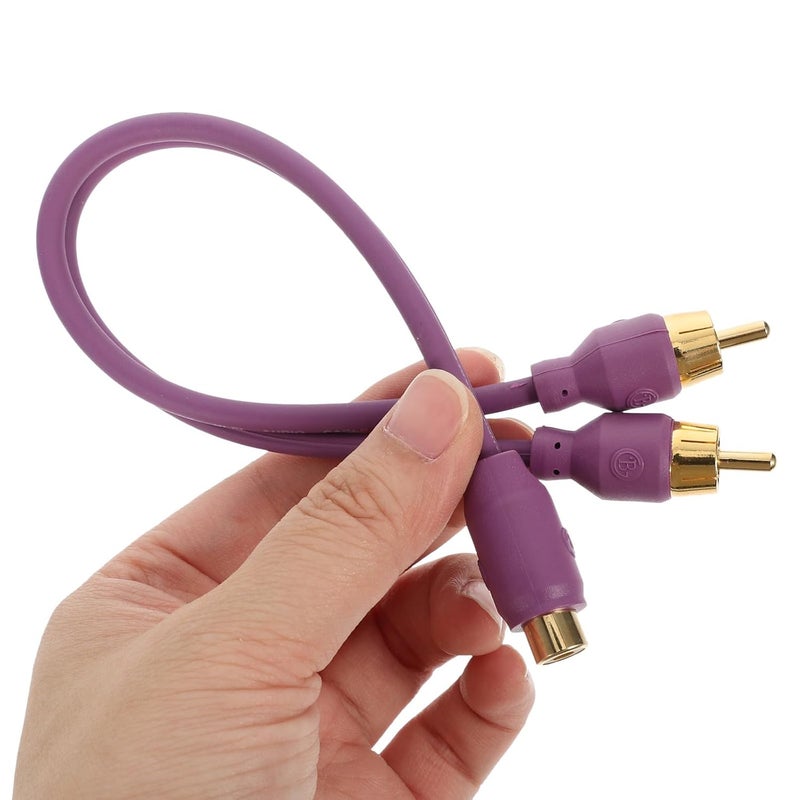 كابل مقسم لمكبر الصوت الرئيسي في السيارة (Car Audio Bass Amplifier Cable Splitter)، يحتوي على منفذ أنثوي واحد ومنافذ ذكورية اثنين، لأسلاك مكبرات الصوت الستيريو، لاستخدامه كملحق في تركيب مكبرات الصوت في السيارات. - Image 4
