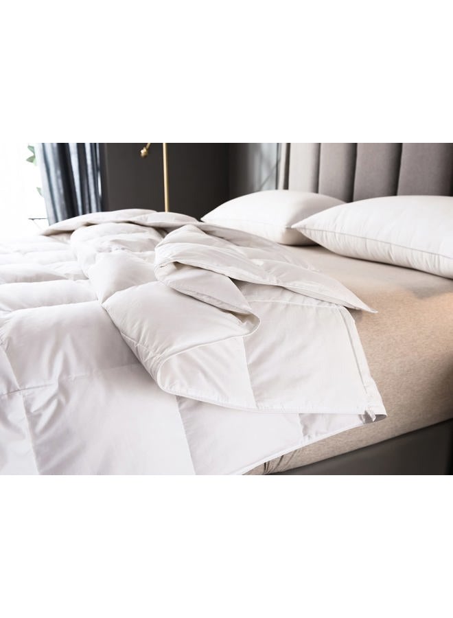 Eastwarmth Lightweight White Goose Down Comforter Cooling Blanket Duvet Insert for Summer/Warm Weather, 750 Fill Power Ultra Soft Fabric White Full/Queen Size - Image 4
