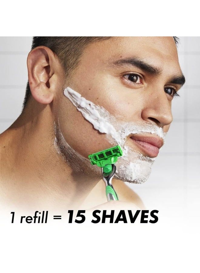 Gillette ماك 3 شفرات حلاقة حساسة للرجال، 1 شفرة، 5 عبوات شفرات احتياطية، مصممة للبشرة الحساسة - Image 3