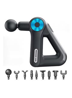 Generic 9 Heads 9 Gears Professional Total Fitness Massage Gun Small Golden Triangle Long Standby Massage Gun  - Image 1