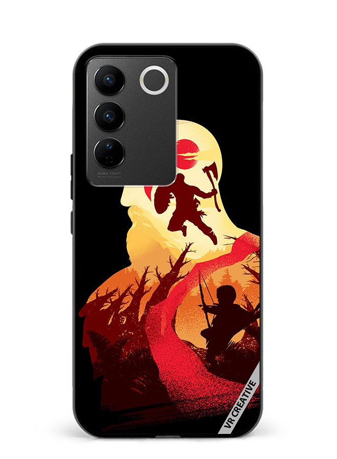 VR CREATIVE Protective Case Cover For Vivo V27e God Of War Design Multicolour - Image 1