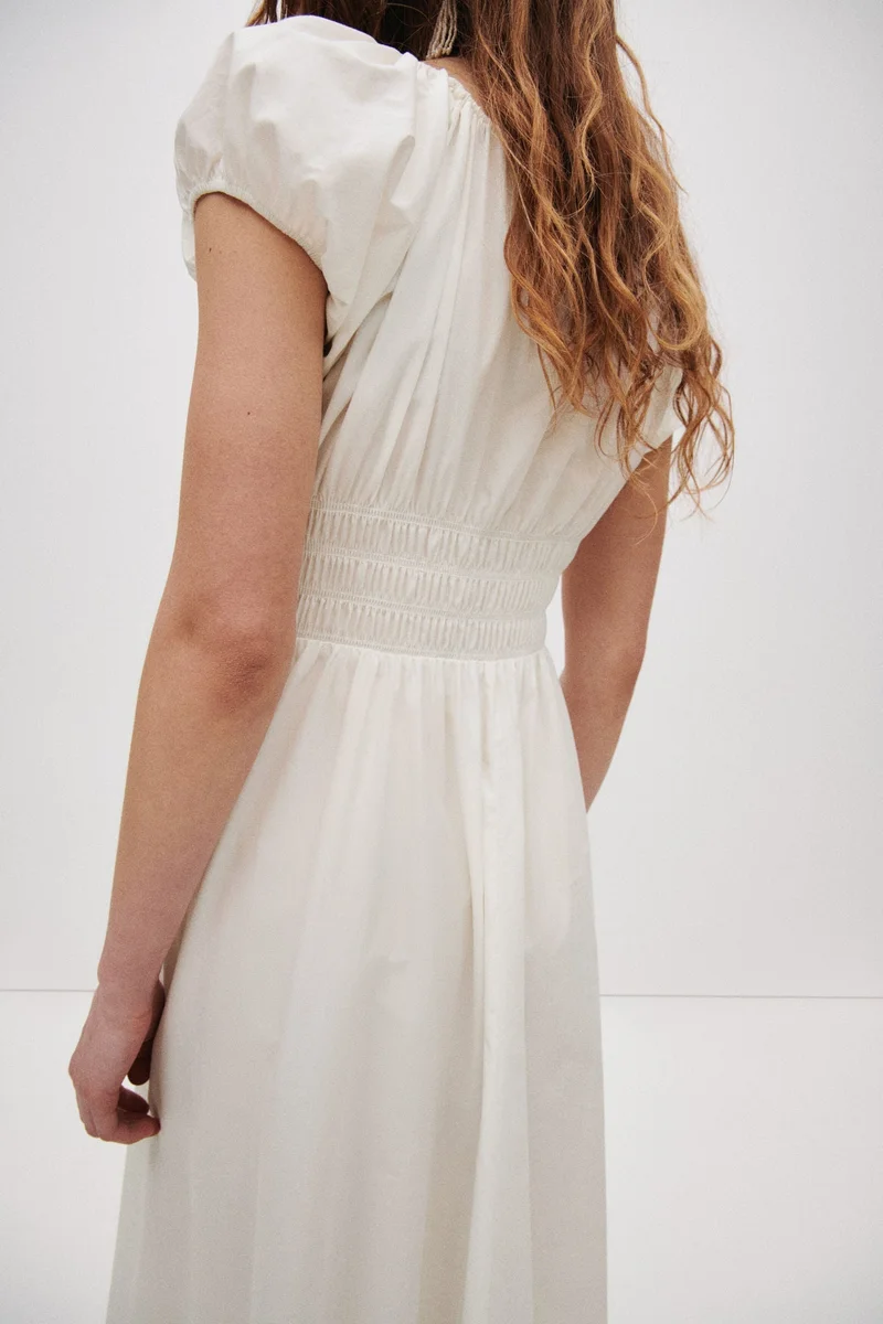 H&M Smocked-waist cotton dress