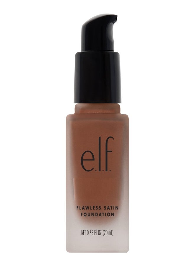 إلف كريم أساس elf Flawless Satin، خفيف الوزن وتغطية متوسطة، لمسة نهائية شبه مطفية، نباتي وخالٍ من القسوة، لون الشوكولاتة، 0.68 أونصة سائلة (20 مل) - Image 1