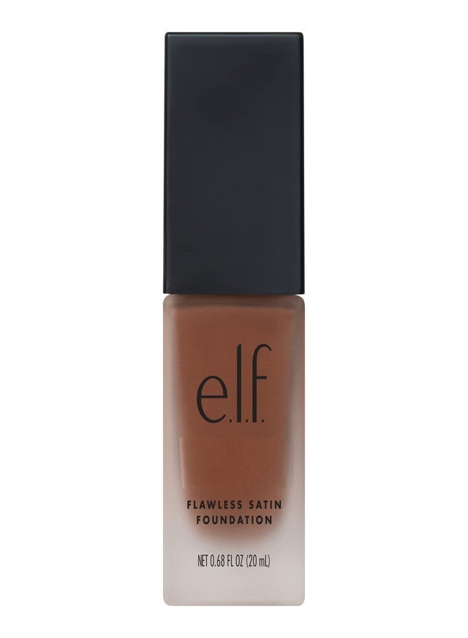 إلف كريم أساس elf Flawless Satin، خفيف الوزن وتغطية متوسطة، لمسة نهائية شبه مطفية، نباتي وخالٍ من القسوة، لون الشوكولاتة، 0.68 أونصة سائلة (20 مل) - Image 4