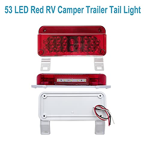 VINAUO LED Trailer lights, RV Tail Lights LED, RV Brake Lights, Brake Stop Turn Camper Tail Lights with Red Reflex Trailer Tail Lights - Image 2