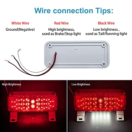 VINAUO LED Trailer lights, RV Tail Lights LED, RV Brake Lights, Brake Stop Turn Camper Tail Lights with Red Reflex Trailer Tail Lights - Image 5