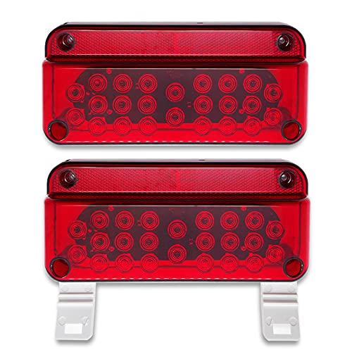 VINAUO LED Trailer lights, RV Tail Lights LED, RV Brake Lights, Brake Stop Turn Camper Tail Lights with Red Reflex Trailer Tail Lights - Image 1
