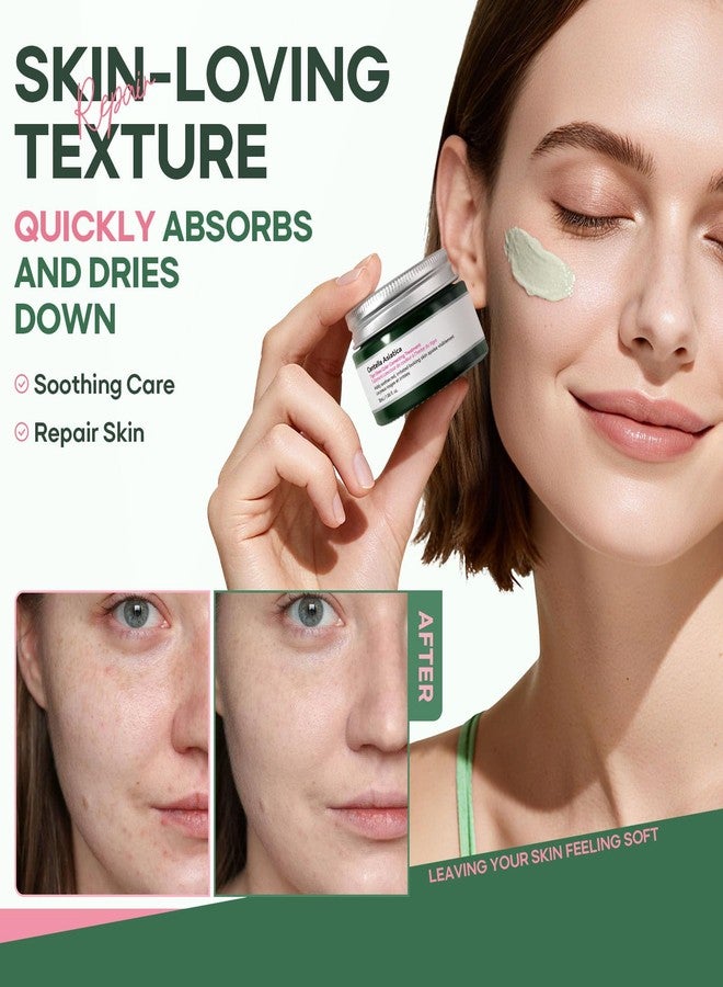 gcdat Centella Soothing Cream, Face Moisturizer with Centella Asiatica for Soothing, Reducing Redness & Skin Barrier Support, Correcting Skin Tone - 1.06 Oz - Image 4