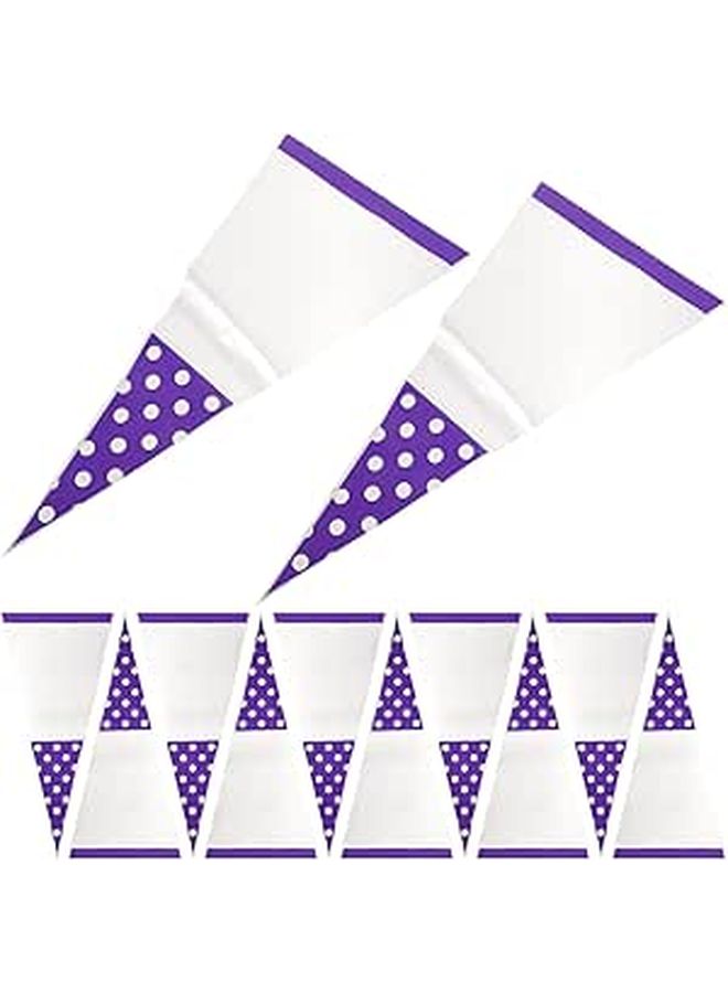 Purple Polka Dot Cellophane Candy Bags 100pcs Triangle Treat Pouches Party Favor Supplies - Image 1