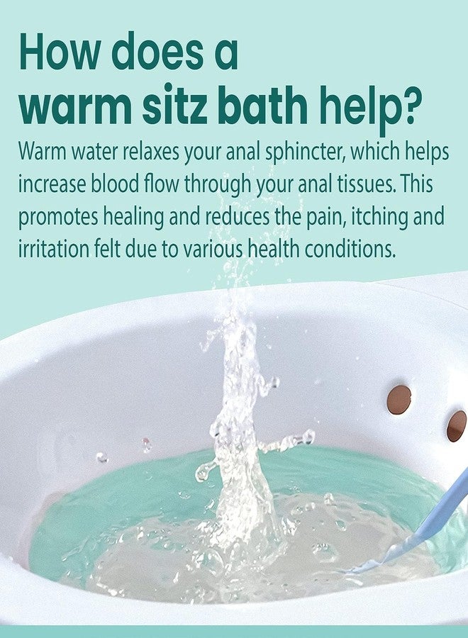 Wezone Sitz Bath Tub for Adults with Pressure Pump - Foldable Sitz Bath for Pregnant Women, Postpartum Care, Hemorrhoids, Piles & Anal Fissure Treatment | Fits All Toilet Seats (Multicolour) - Image 3
