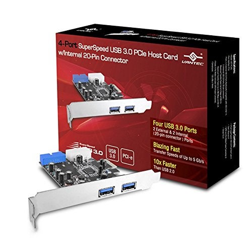 Vantec 4 Port USB 3.0 PCIe with Internal 20 pin Host Card (UGT-PC345) - Image 5
