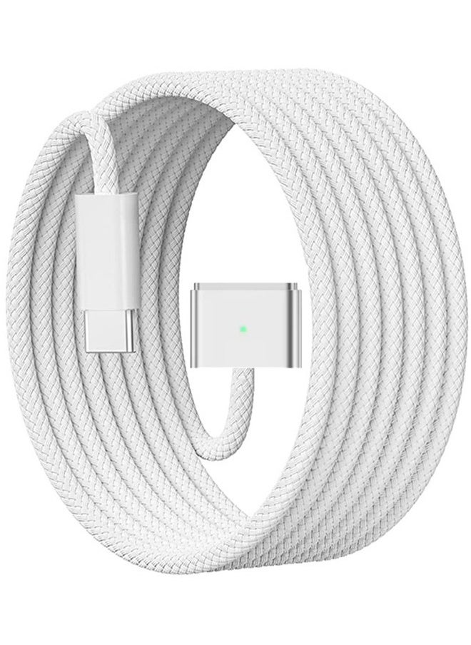جنرال كابل USB-C مغناطيسي 140 واط 3 مناسب لشاحن MacBook، نايلون مجدول 6FT مناسب لجهاز MacBook Air 2023/2022(M2)، MacBook Pro 2023(M3، M2، 14-16 بوصة)، سلك شاحن MacBook Pro (M3)  - Image 1