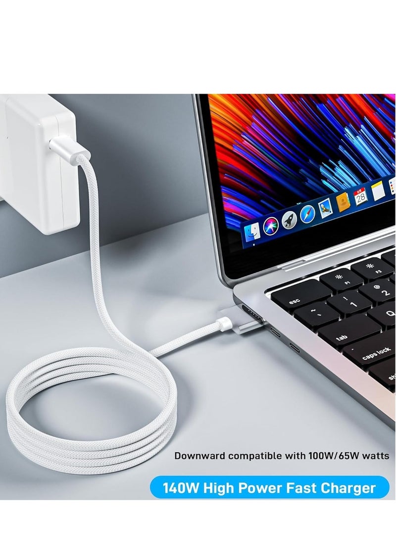 جنرال كابل USB-C مغناطيسي 140 واط 3 مناسب لشاحن MacBook، نايلون مجدول 6FT مناسب لجهاز MacBook Air 2023/2022(M2)، MacBook Pro 2023(M3، M2، 14-16 بوصة)، سلك شاحن MacBook Pro (M3)  - Image 5