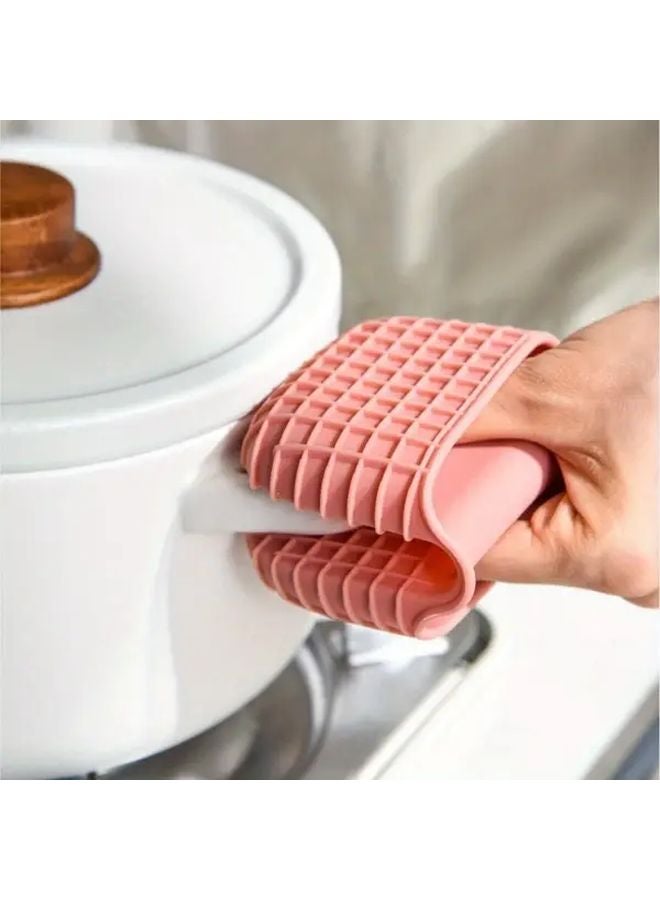 Set of 2 Deep Grey Silicone Grips Prevent Slipping And Scalding for Kitchen Bowls Dishes - Image 2
