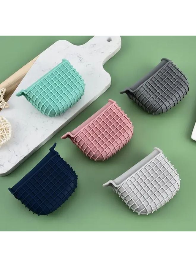 Set of 2 Deep Grey Silicone Grips Prevent Slipping And Scalding for Kitchen Bowls Dishes - Image 3