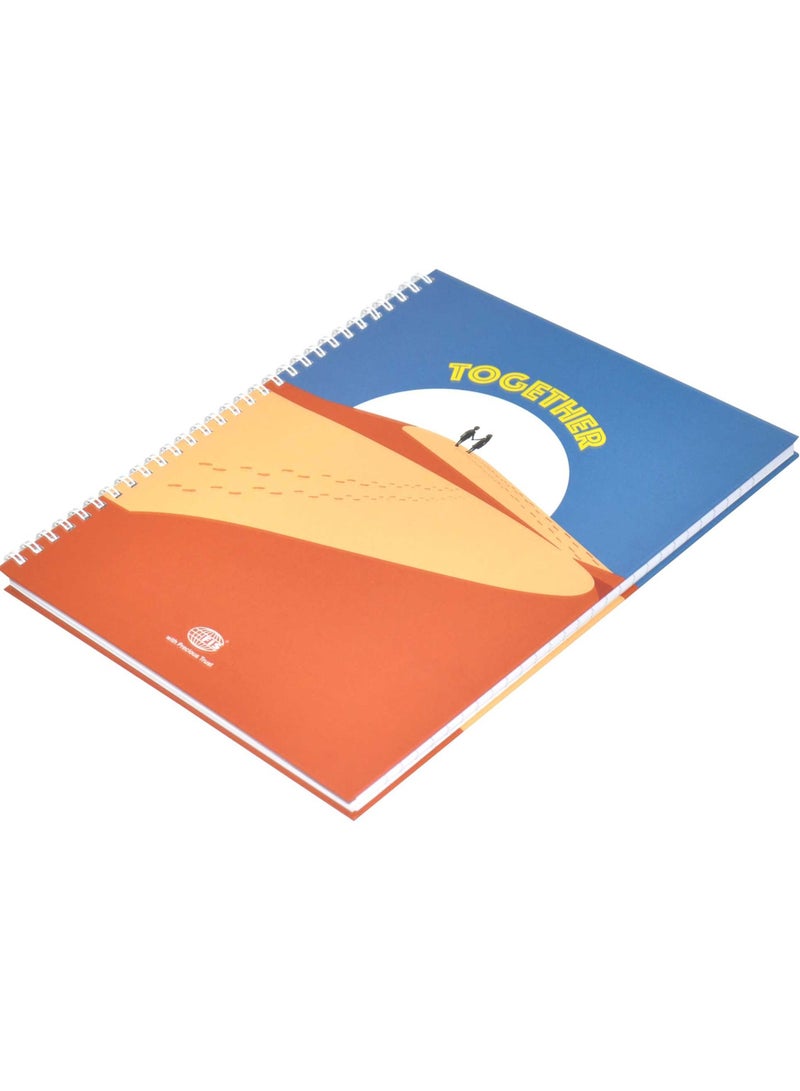 FIS Pack of 5  Spiral Hard Cover Notebook Single Line, 10X8 Inches (25.4 X 20.32 Cm) 100 Sheets -FSNBS1081906 - Image 4