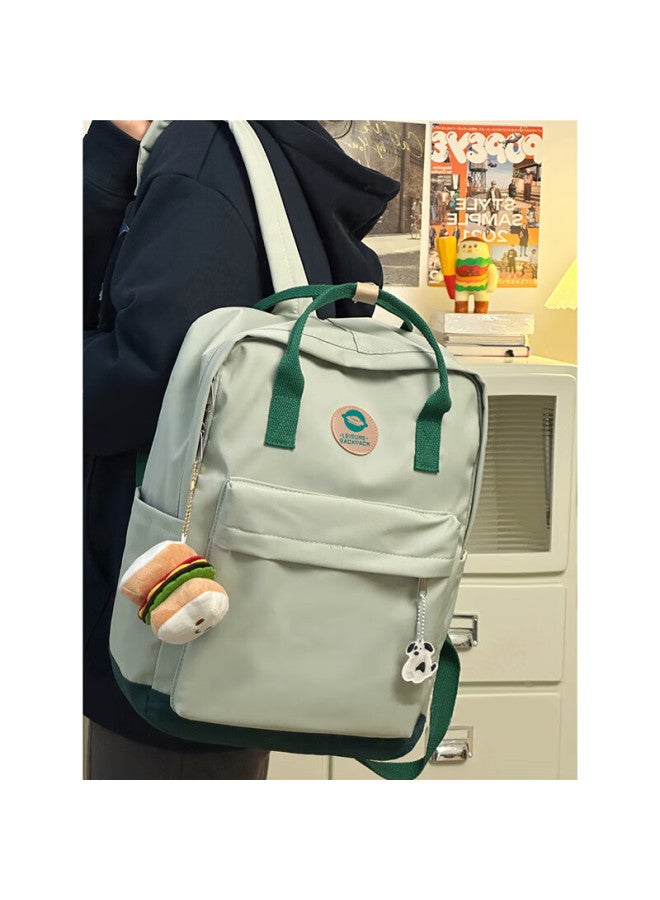 Landcase Backpack For Women, Original Harajuku Style, Shoulder Bag For Middle School, High School And College Students, Fashionable Trendy Backpack, 1704 Light Green - Image 1