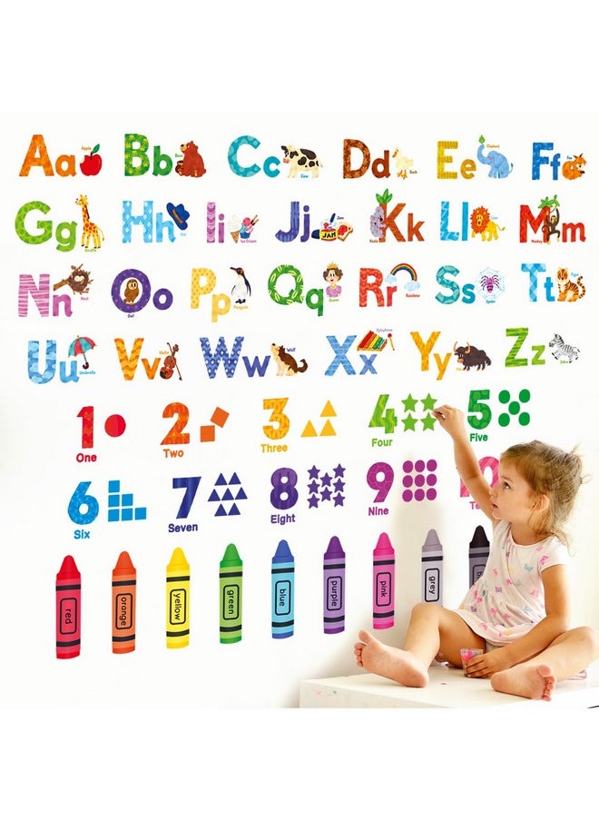 Ds-8044 Animal Alphabet Numbers Colour Decals Stickers Kids Peel And Stick Removable For Room Décor Letters Abc Classroom Playroom Decorations Educational Bedroom Nursery - pzsku/Z627ACC8069F821854B44Z/45/_/1735214570/083c9d83-5189-4f2a-81f0-e3744d8cdb0b