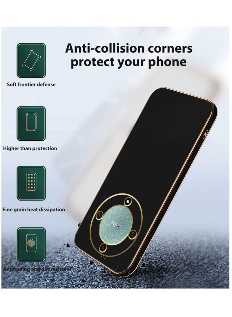 Honor X9A 5G Black Mobile Phone Case Cover, Luxury Plating Soft Back Cover, Raised Full Camera Protection - Image 5