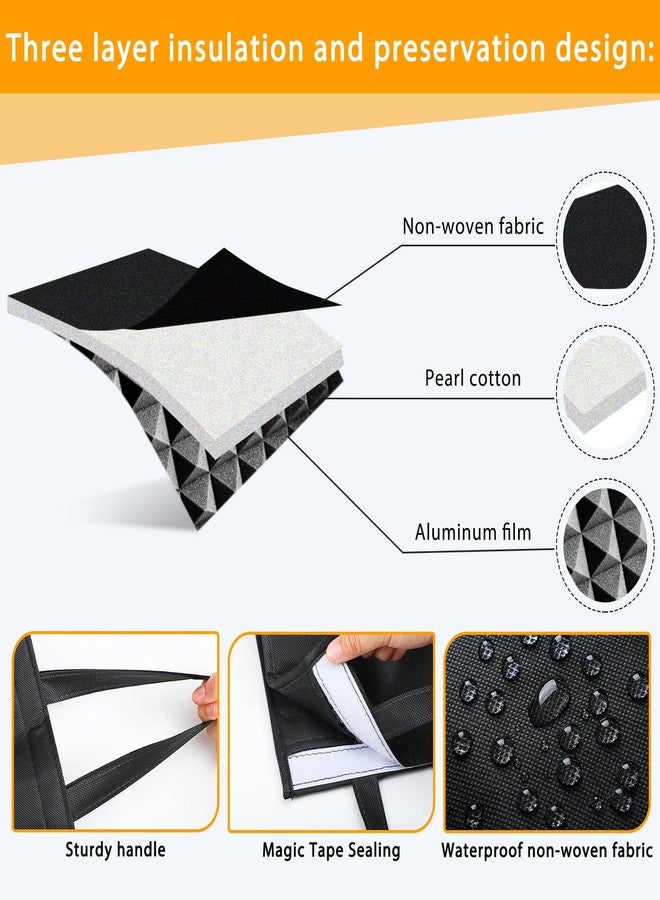 ميكو حقيبة غداء ميكو، 12 قطعة، حقيبة غداء معزولة، قابلة لإعادة الاستخدام، مانعة للتسرب، حقيبة تبريد، حقيبة غداء مقاومة للماء، مناسبة للنساء والرجال والبالغين، للجنسين، غداء العمل، النزهات، المكتب، السفر - Image 3