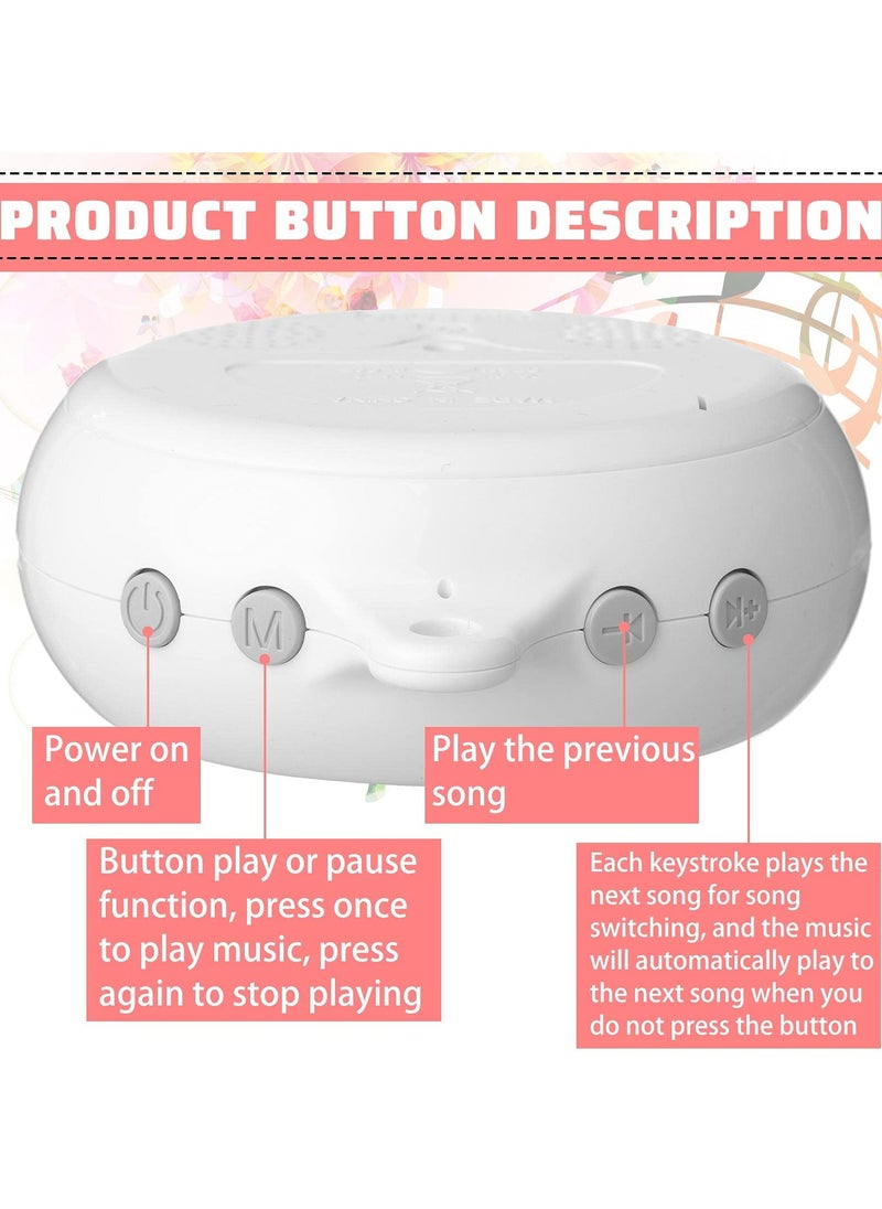 Baby Crib Mobile Music Box with Remote Control, Rotating Crib Bed Hanging Musical Bell, TF Card, USB Charging Music Box Toy (No Battery)