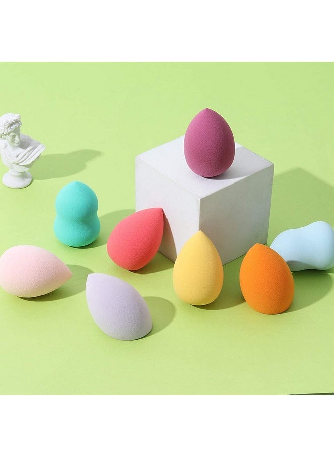 COSLUXE Makeup Sponge Set Beauty Blender With Egg Case, Soft Sponge For Liquid Foundation, Creams, And Powders，Latex Free Wet And Dry Makeup (Multi-Colored, 4 Pcs)