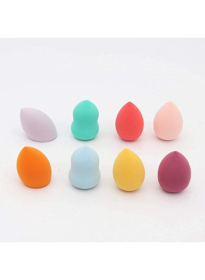 COSLUXE Makeup Sponge Set Beauty Blender With Egg Case, Soft Sponge For Liquid Foundation, Creams, And Powders，Latex Free Wet And Dry Makeup (Multi-Colored, 4 Pcs)
